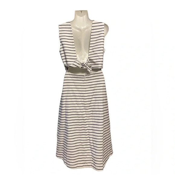 NWT Kate Spade Broom Street Stripe Cotton A-Line Sleeveless Dress - Picture 4 of 12